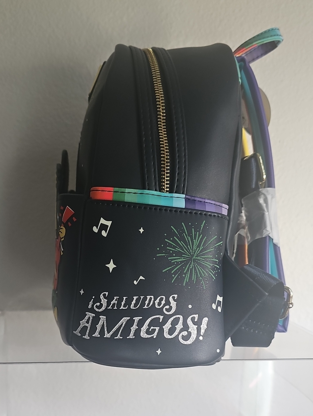 NWT Disney Parks Loungefly Backpack - The Three Caballeros Glow In The Dark - Picture 5 of 6